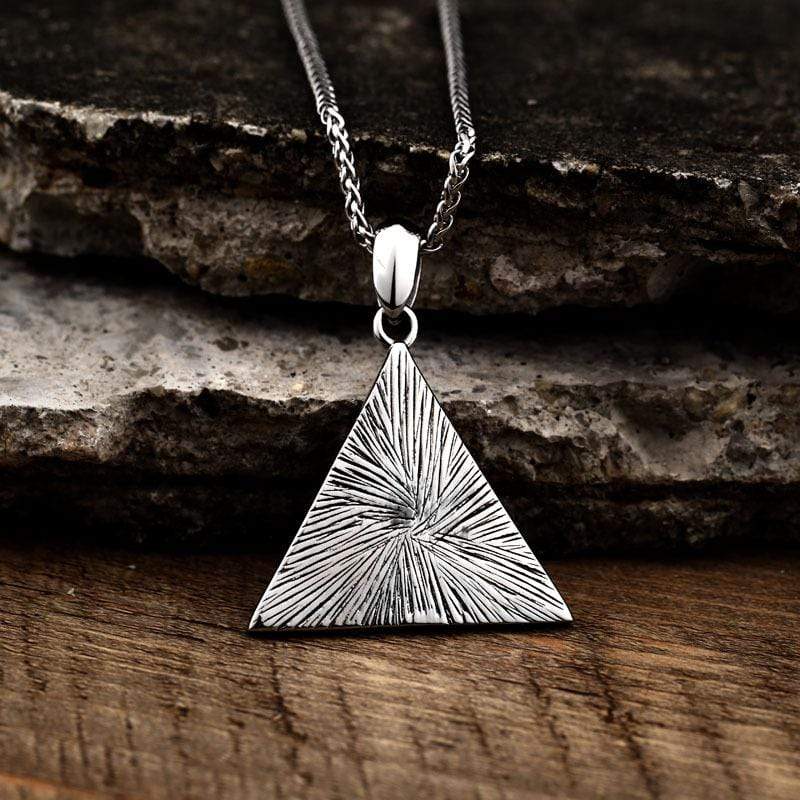 Men's Punk Demon Eye Triangle Necklace