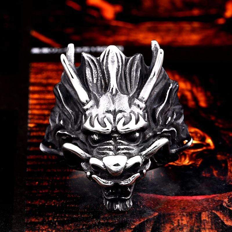 Men's Punk Dragon's Head Ring