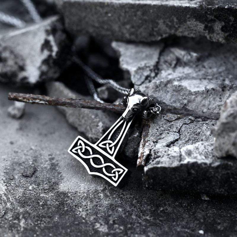 Men's Punk Fox's Head Necklace