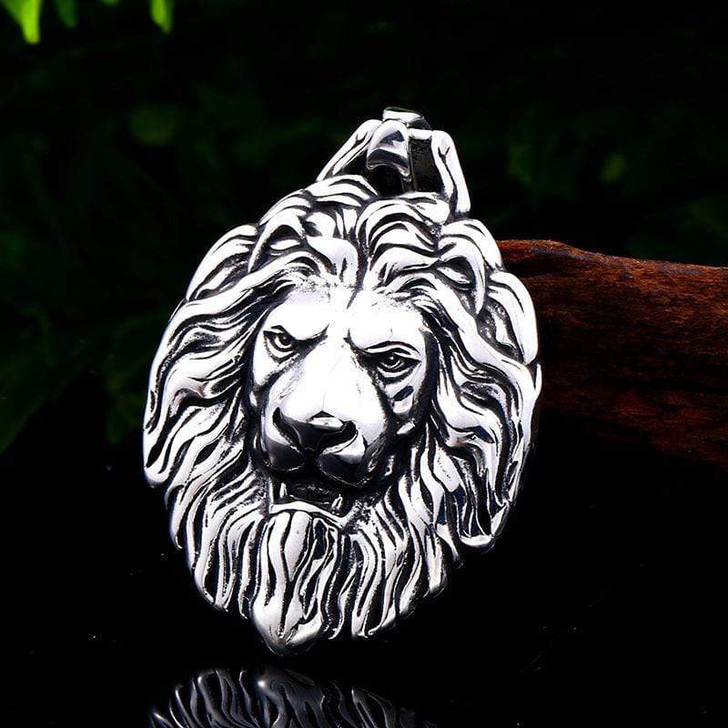 Men's Punk Lion's Head Necklace