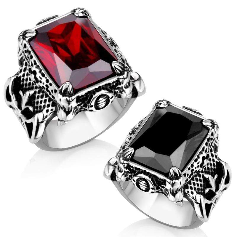 Men's Punk Rhinestone Warrior Rings