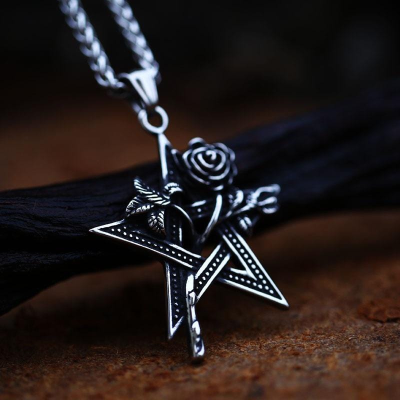 Men's Punk Rose Necklace