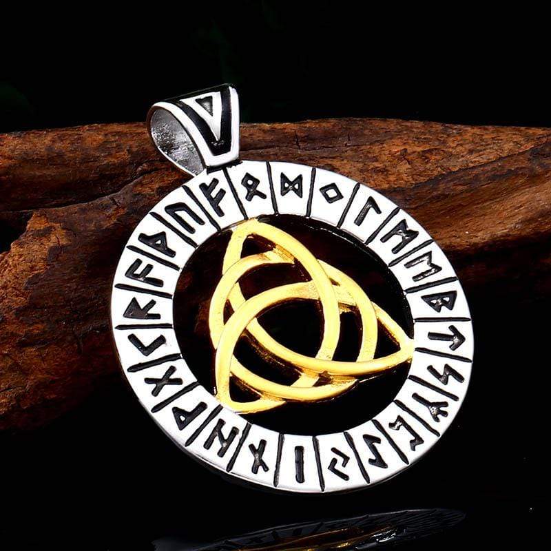 Men's Punk Rune Celtic Knot Necklace