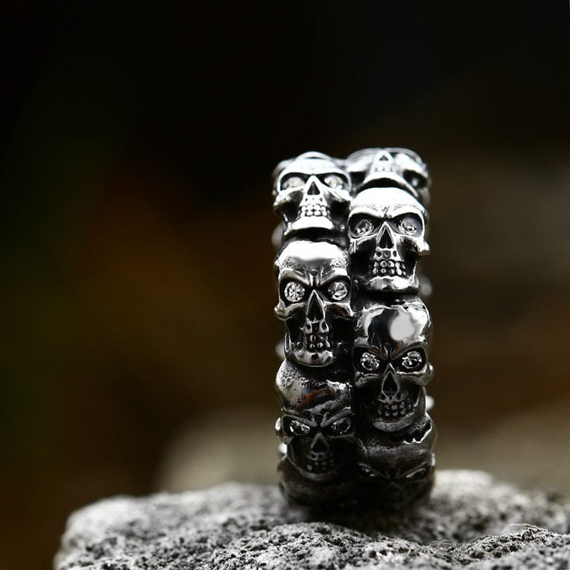 Kobine Men's Punk Skeleton Ring