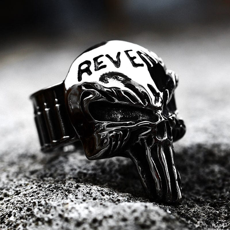 Kobine Men's Punk Skull Head Ring