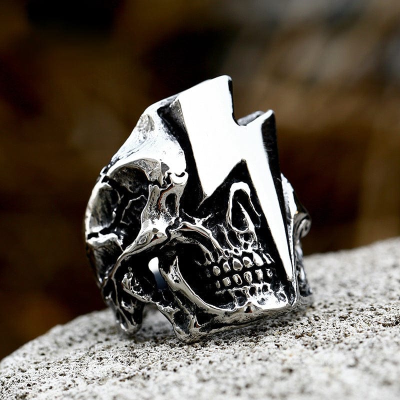 Kobine Men's Punk Skull Head Ring