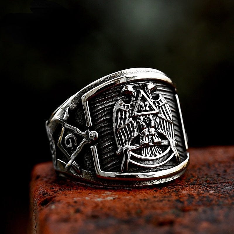 Kobine Men's Punk Viking Crow Ring