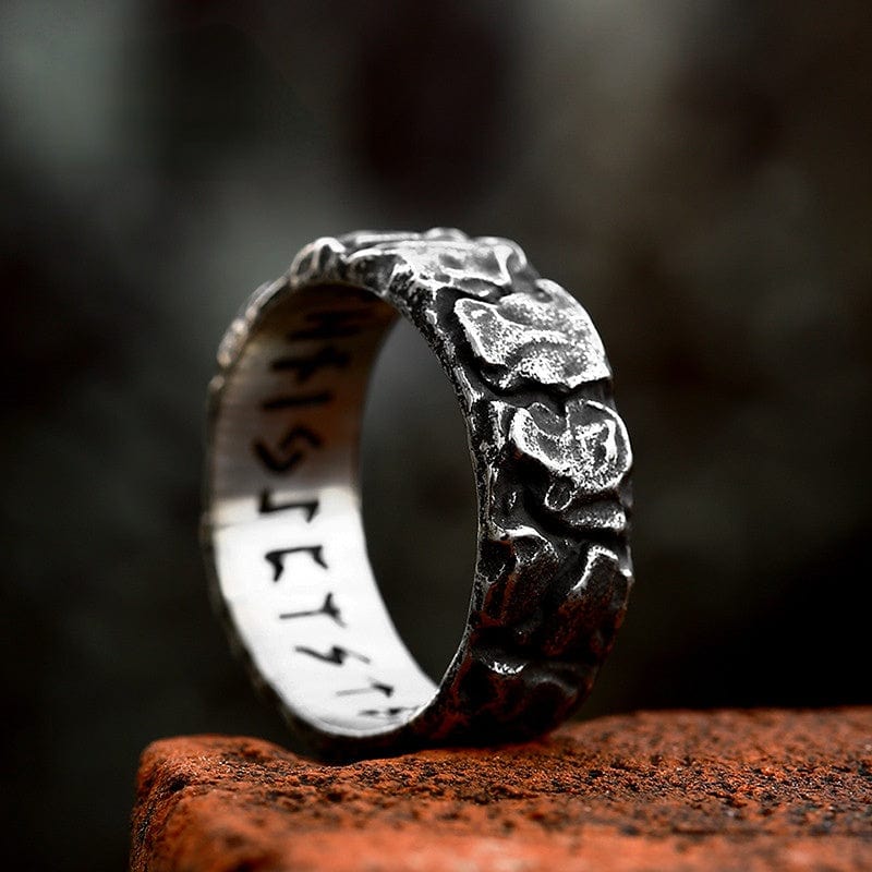 Kobine Men's Punk Viking Letter Ring