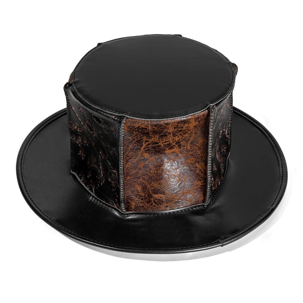 Kobine Men's Steampunk Distress Splice Hat