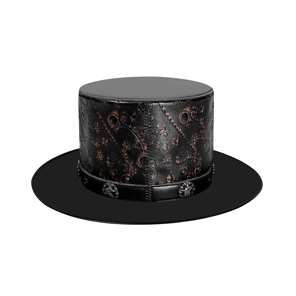 Kobine Men's Steampunk Floral Printed Hat