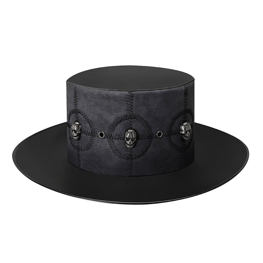 Kobine Men's Steampunk Sutural Skull Hat