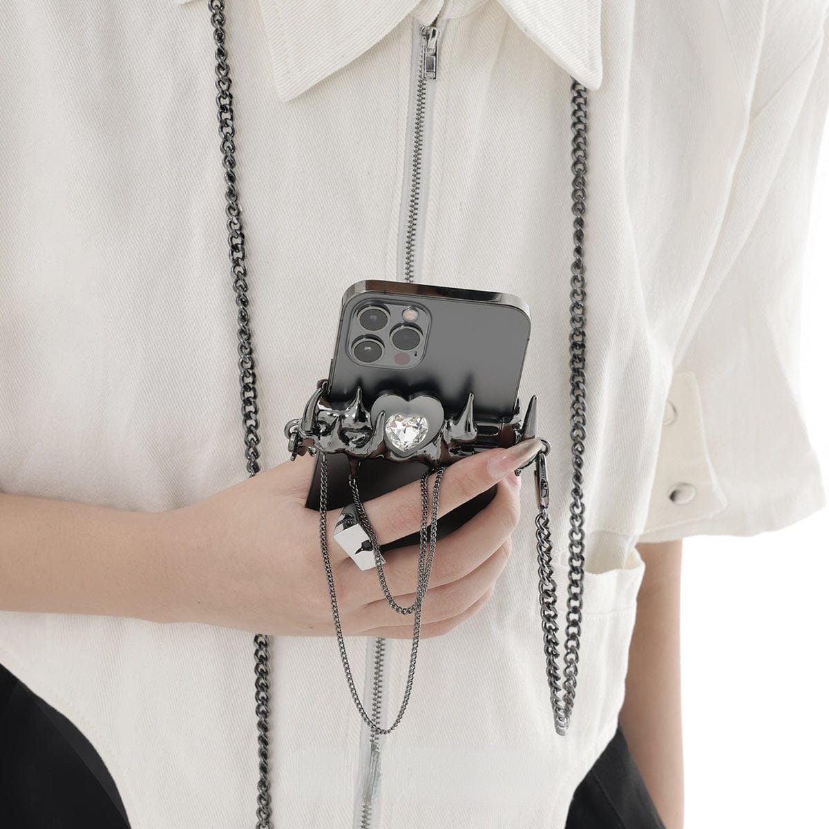 Kobine Punk Heart Phone Case Chain