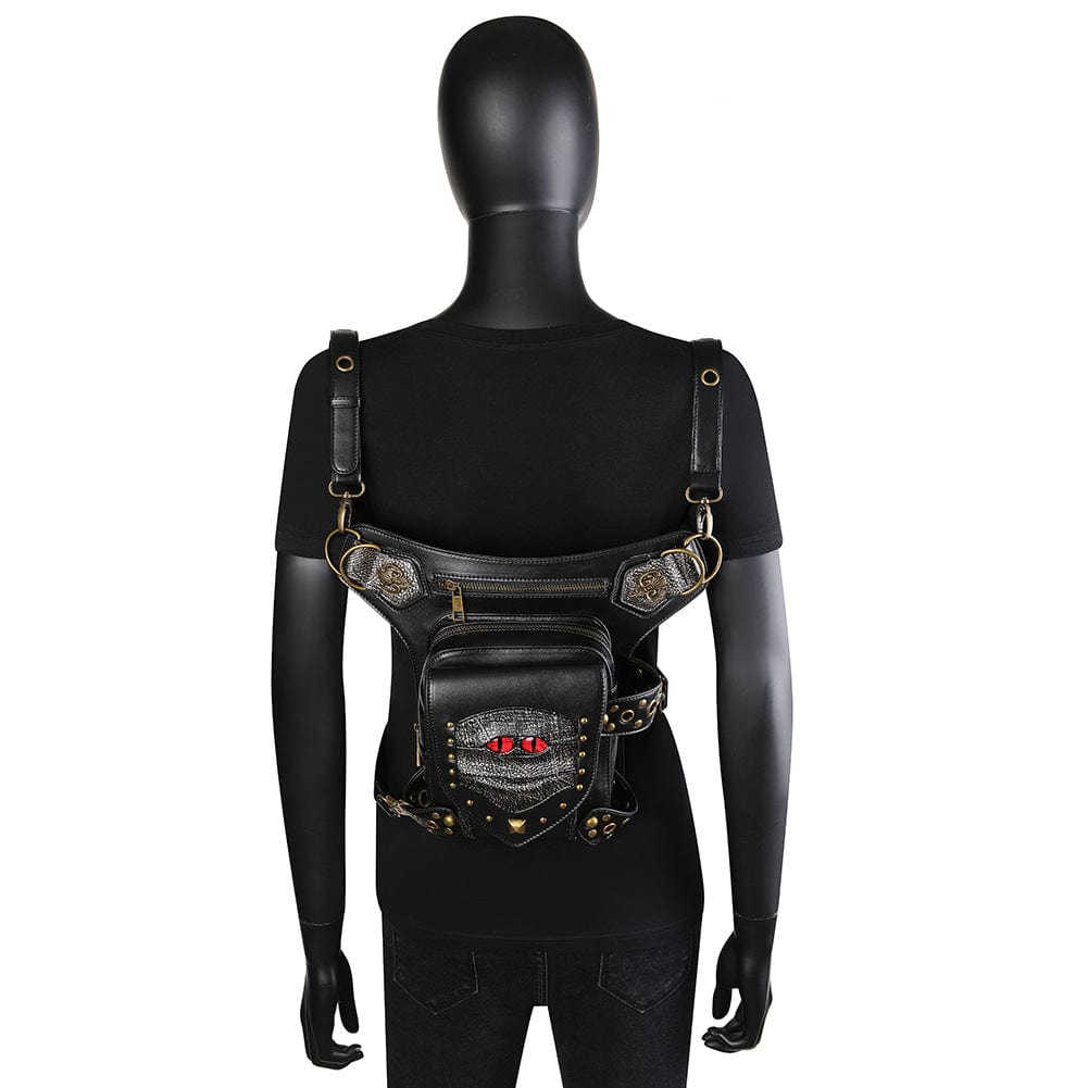 Kobine Unisex Steampunk Evil Eyes Multifunctional Bag