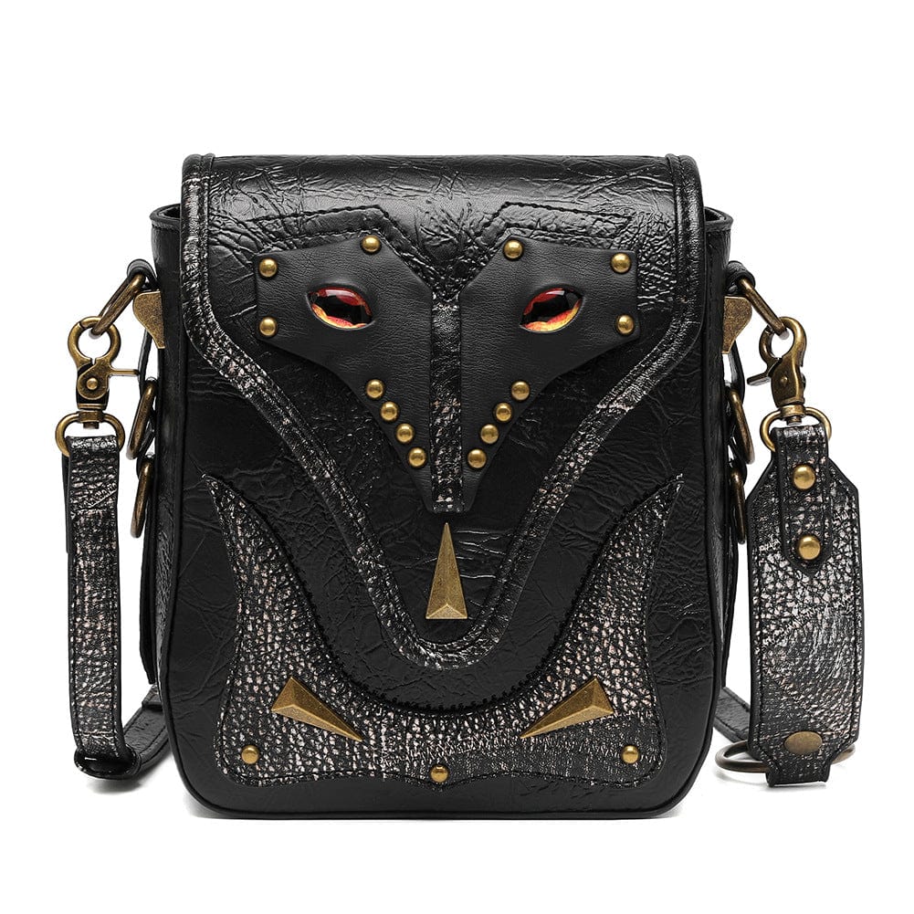 Kobine Unisex Steampunk Evil Eyes Rivets Mini Bag