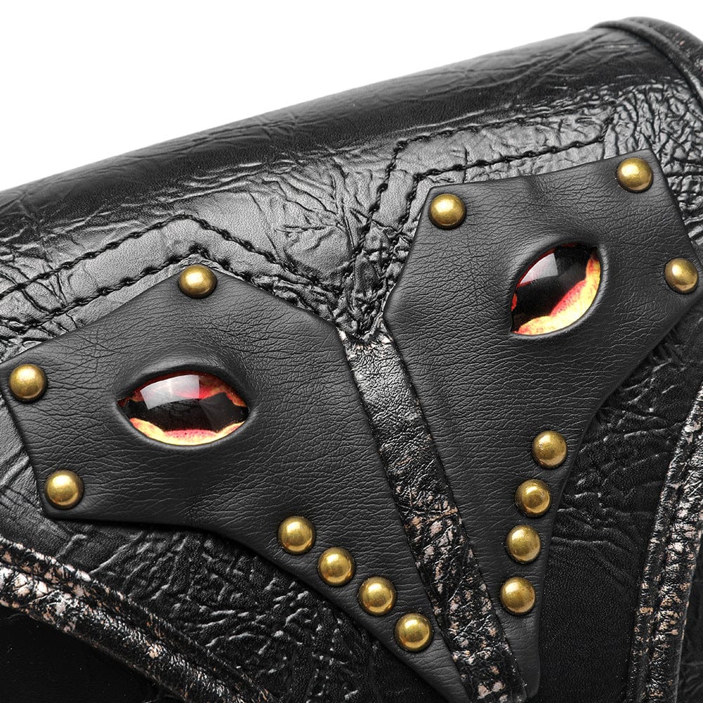 Kobine Unisex Steampunk Evil Eyes Rivets Mini Bag