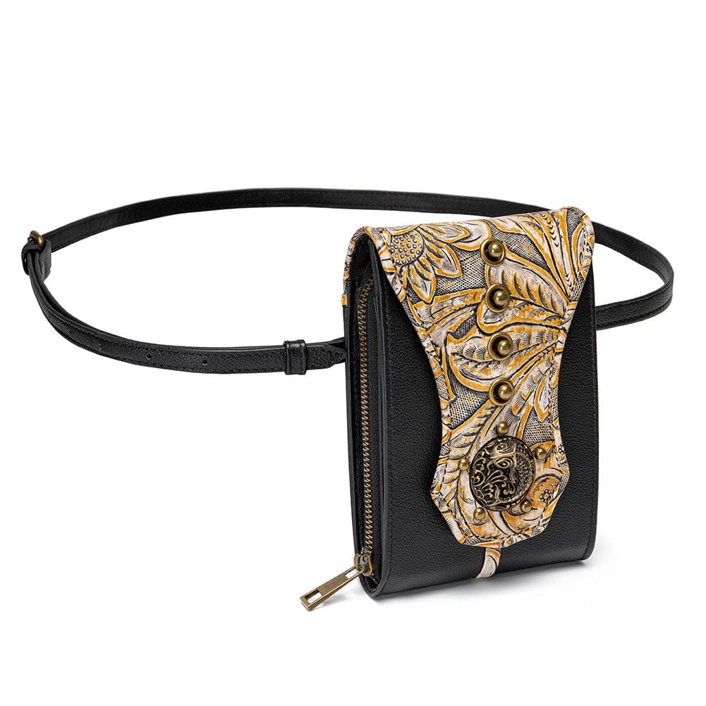 Kobine Unisex Steampunk Rivets Embossed Mini Bag