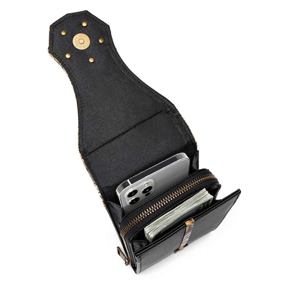 Kobine Unisex Steampunk Rivets Embossed Mini Bag