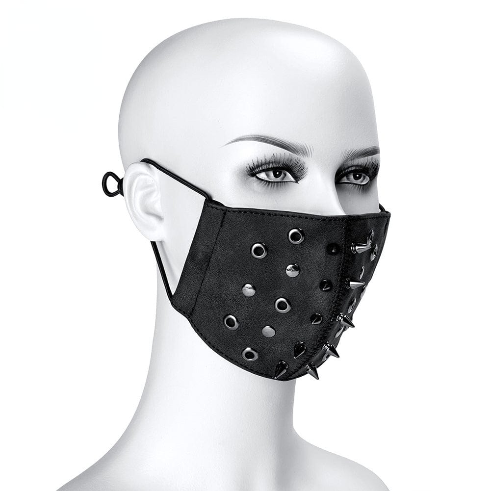 Kobine Unisex Steampunk Rivets Eyelets Adjustable Mask
