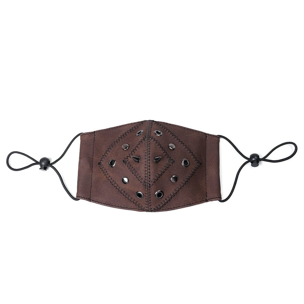 Kobine Unisex Steampunk Rivets Nailed Stitch Mask