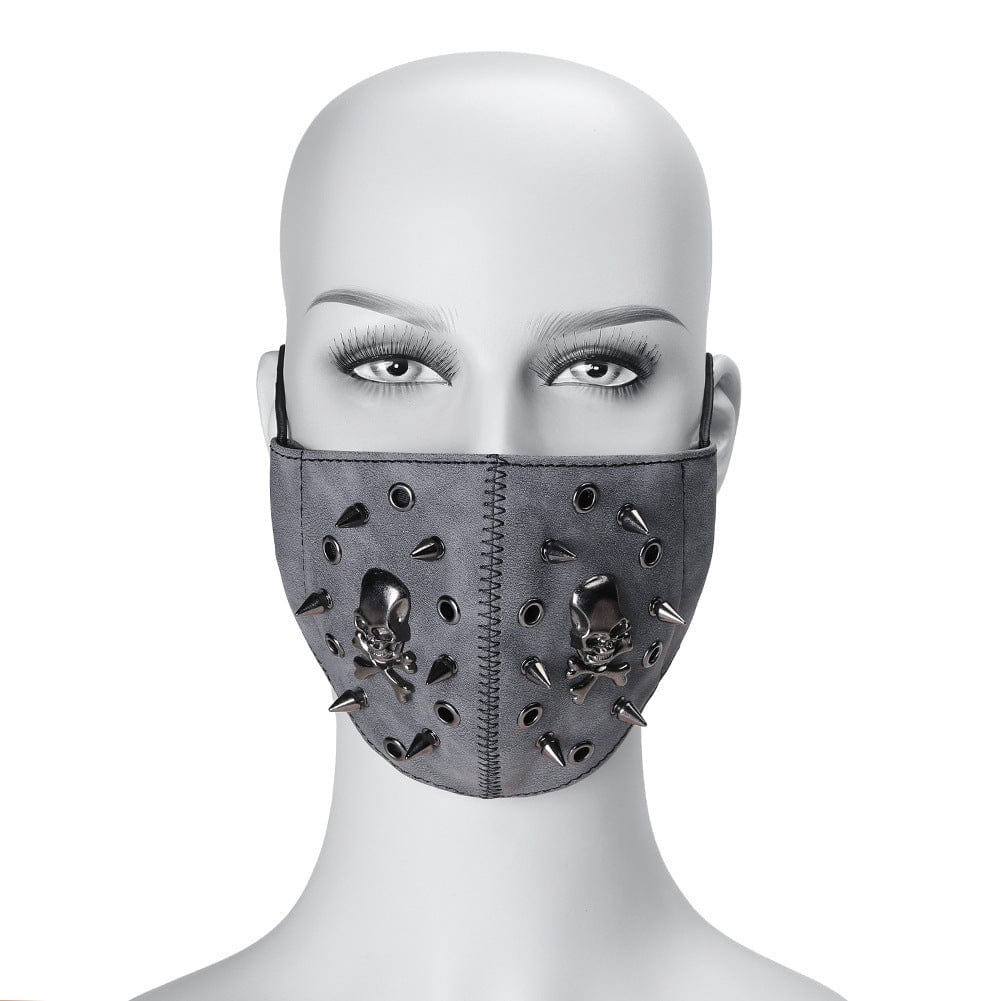 Kobine Unisex Steampunk Skulls Rivets Stitch Mask