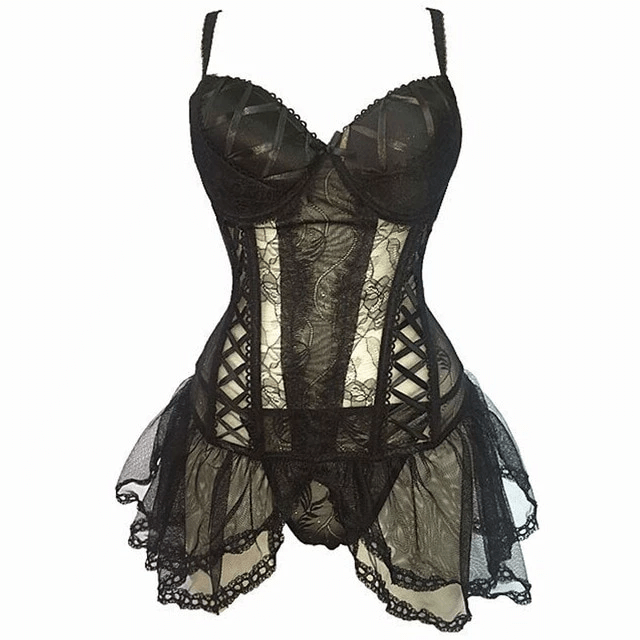 Women's CINOON Sexy Bustier and Corset Women High Elastic Corset Female Solid Bustier Overbust Push Up Corset