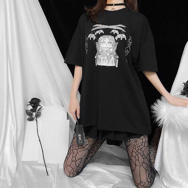 Women's Goth Hollow Out Black Silk Stockings