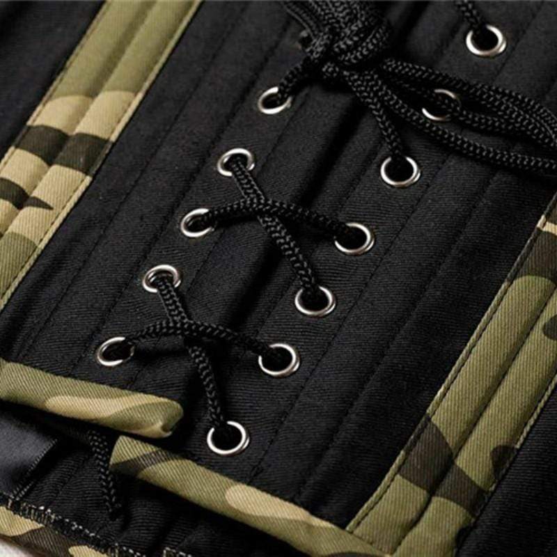 Women's Gothic Camouflage Striped Underbust Corsets