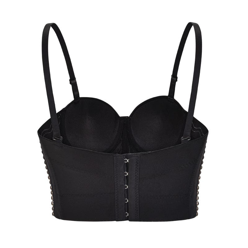 Kobine Women's Gothic Cobblestone Beaded Bustier