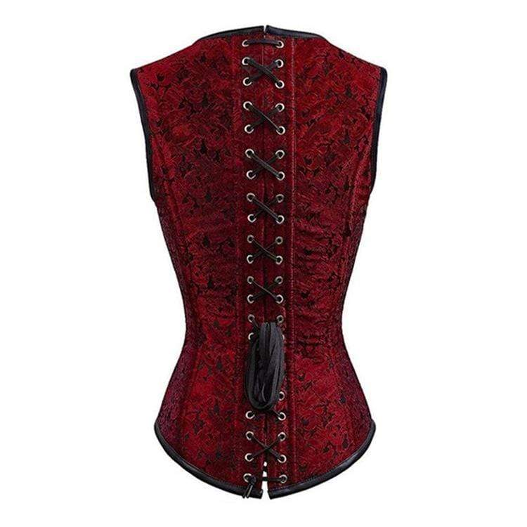 Women's Gothic Floral 12-steel boned Overbust Corsets