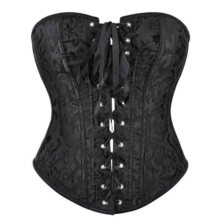 Kobine Women's Gothic Jacquard Overbust Corset