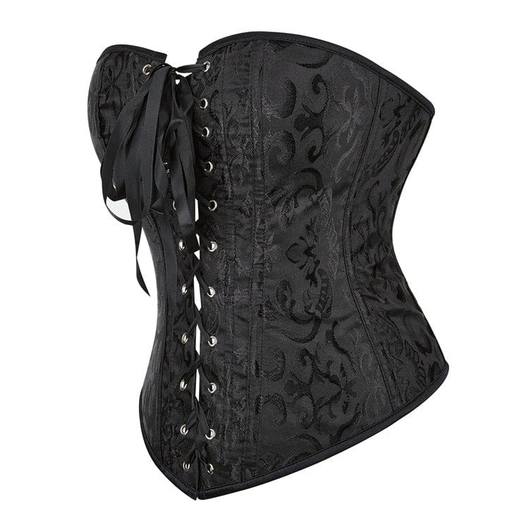 Kobine Women's Gothic Jacquard Overbust Corset