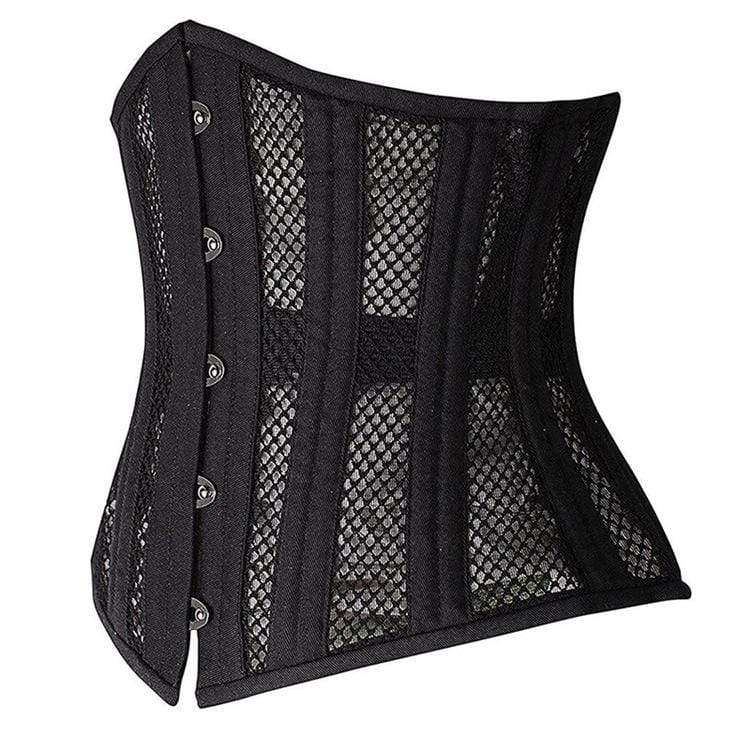 Women's Gothic Mesh 24-steel boned Underbust Corsets