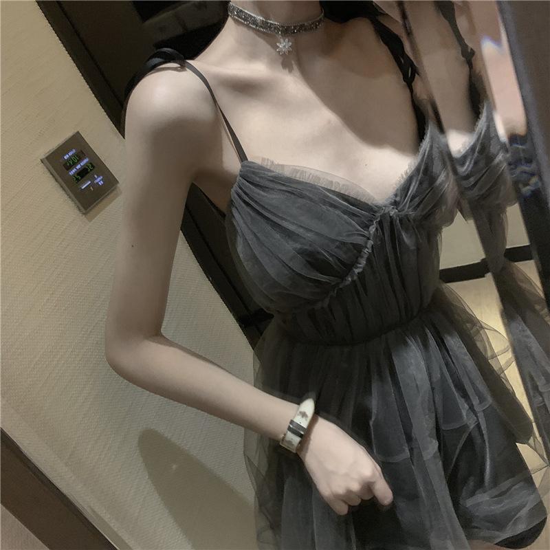 Kobine Women's Gothic Mesh Slip Dresses