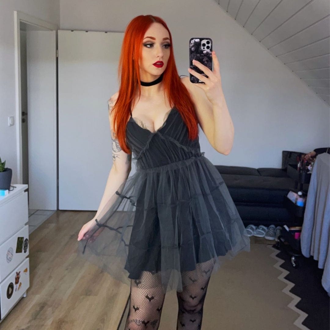 Kobine Women's Gothic Mesh Slip Dresses