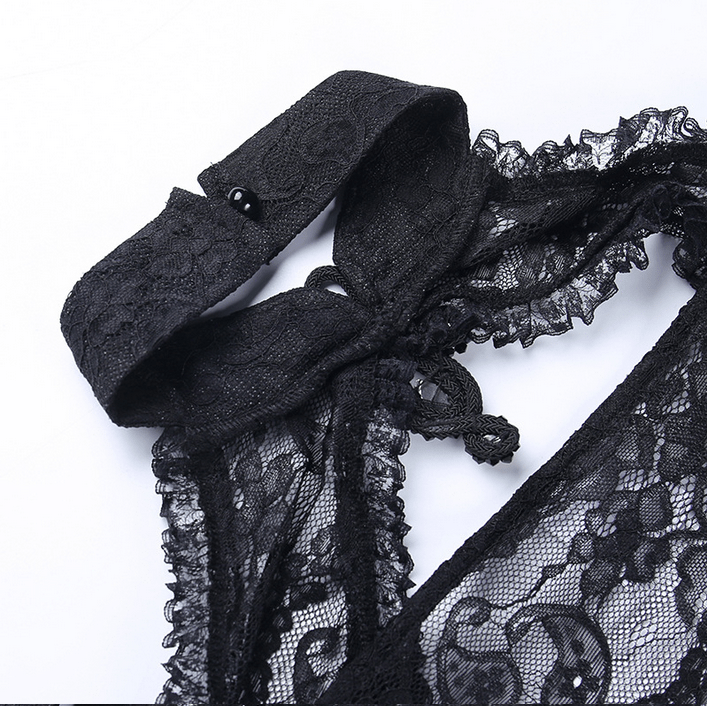 Kobine Women's Gothic Off Shoulder Lace Cape