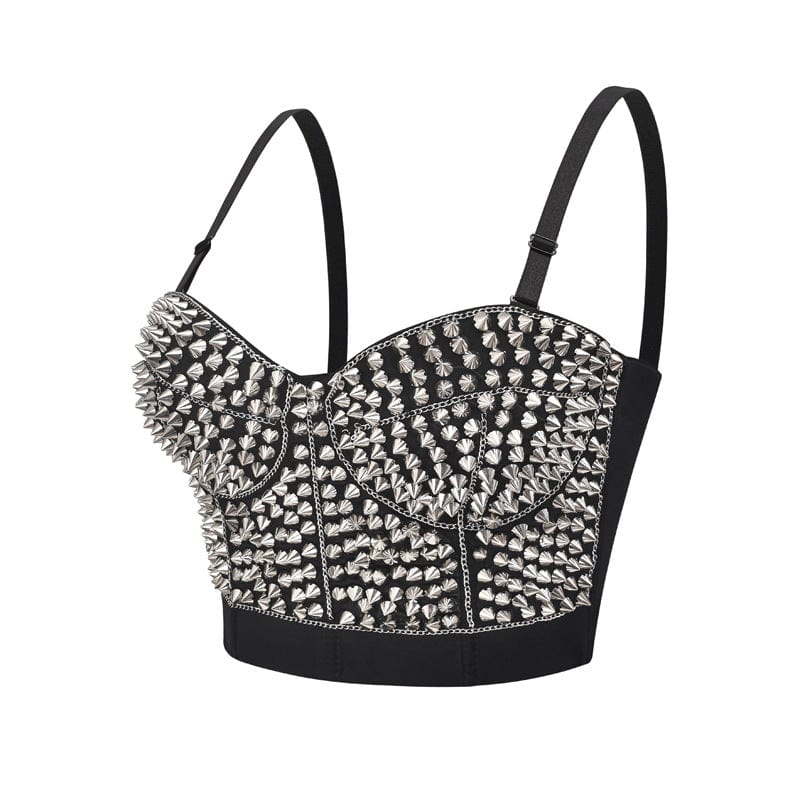 Kobine Women's Gothic Rivets Bustier