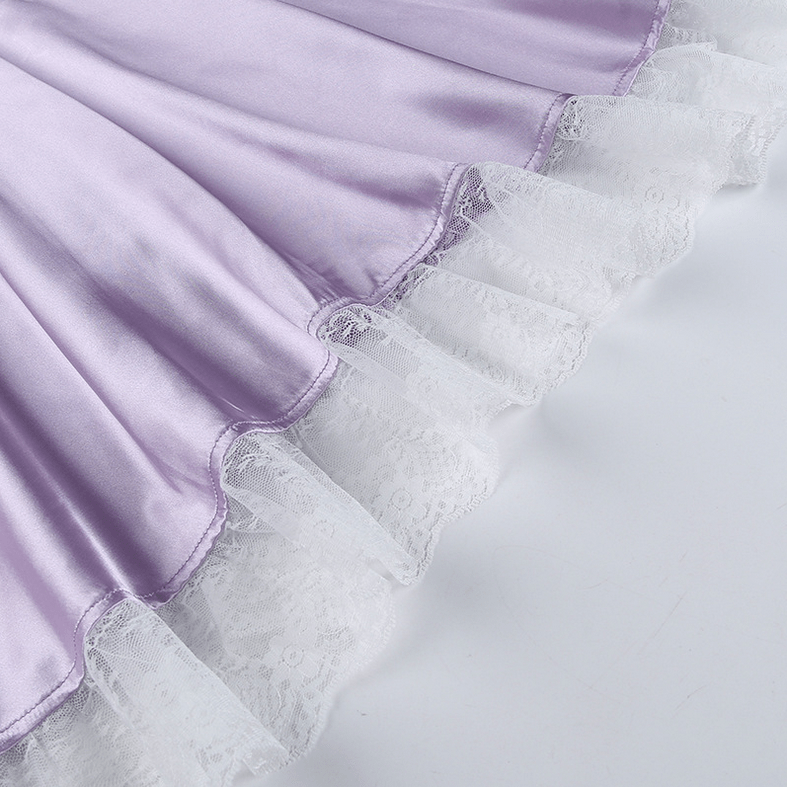 Kobine Women's Lolita Lace Long Sleeved Dress