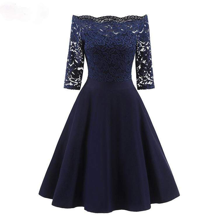 Women's Off Shoulder Lace Party Dresses Bridesmaid Dresses Wedding Dress