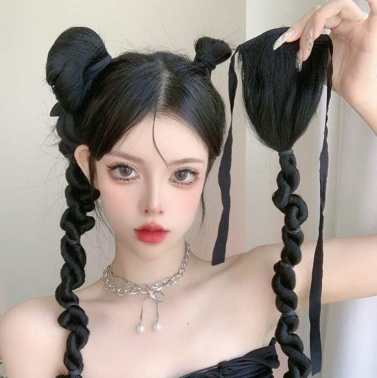 Kobine Women's Ponytail Braid Synthetic Hair Extension