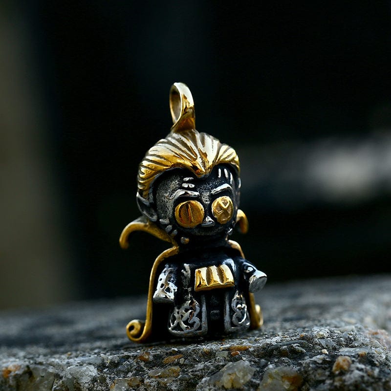 Kobine Women's Punk Double Color Wizard Doll Necklace