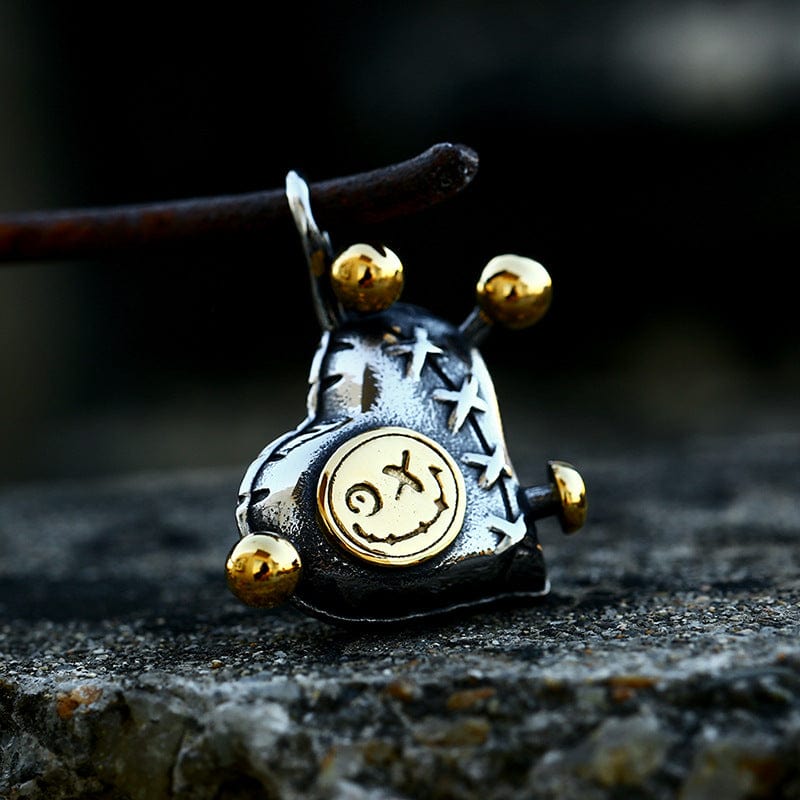 Kobine Women's Punk Double Color Wizard Doll Necklace