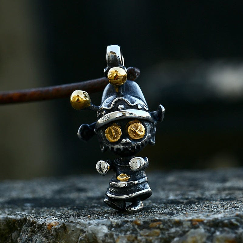 Kobine Women's Punk Double Color Wizard Doll Necklace