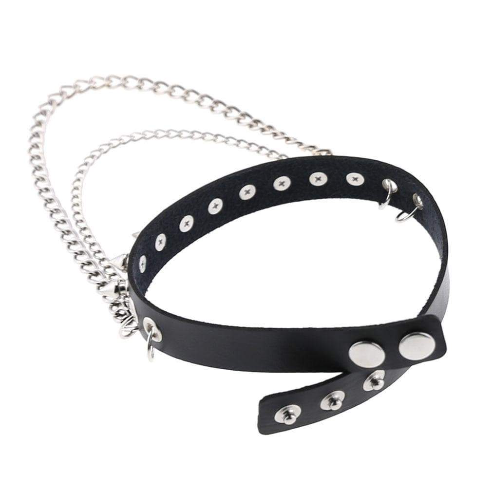 Women's Punk Rivets&Chains Chokers
