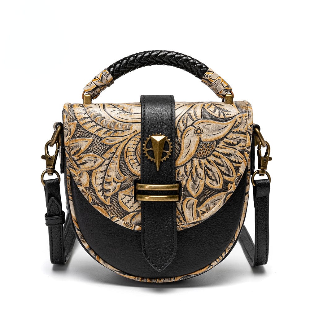 Kobine Women's Steampunk Embossed Buckle Bag