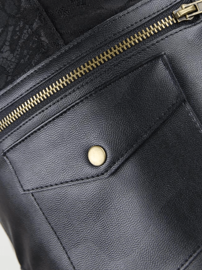 Women's Steampunk Jacquard Steel Boned Busk Corset with Jacket and belt