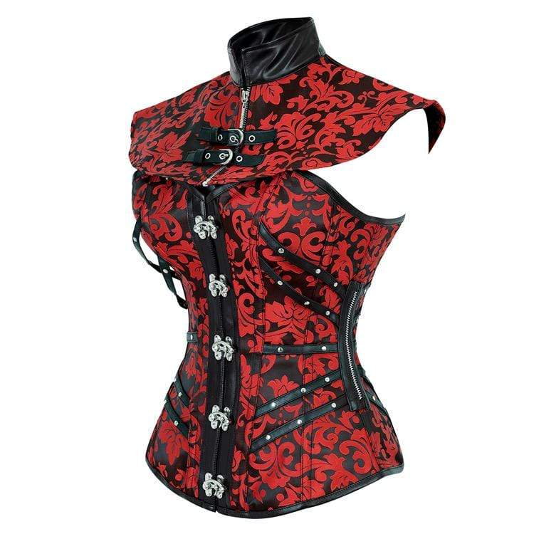 Women's Vintage Jacquard Collar With Overbust Corsets