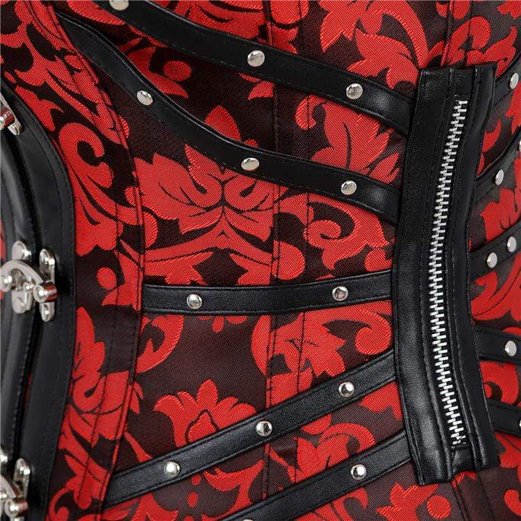 Women's Vintage Jacquard Collar With Overbust Corsets