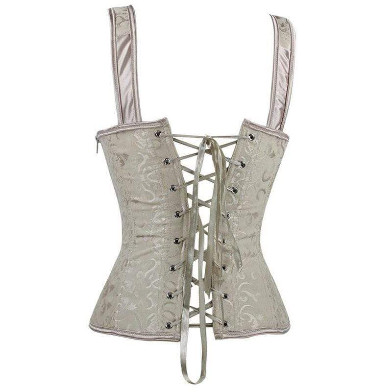 Women's Vintage Jacquard Strappy Overbust Corsets