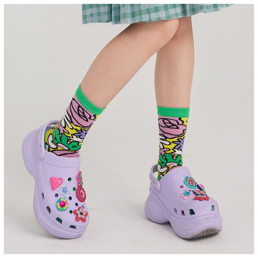 Pink Kawaii Women's Lovely Floral Socks