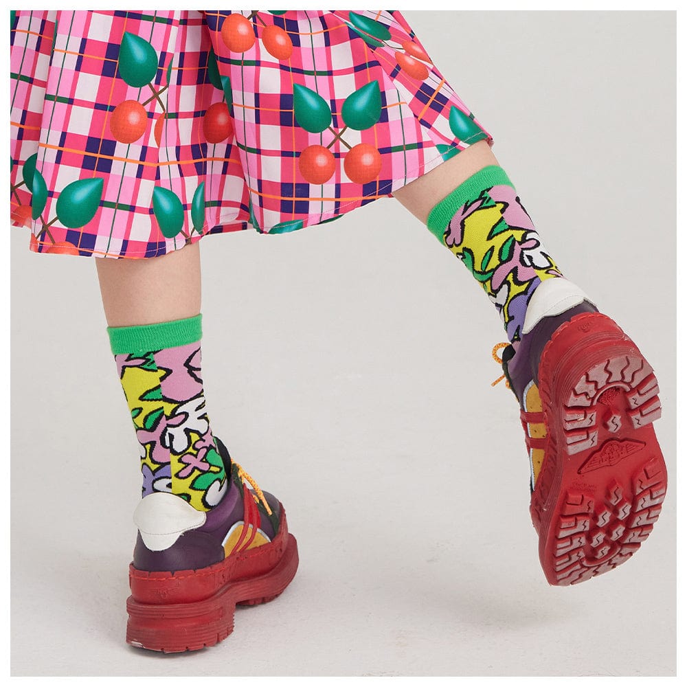 Pink Kawaii Women's Lovely Floral Socks